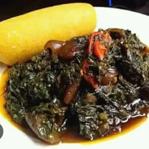 Fufu and Eru(okok+waterleaf)