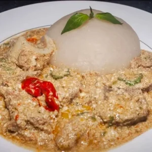 Cameroon's Egussi soup, fufu